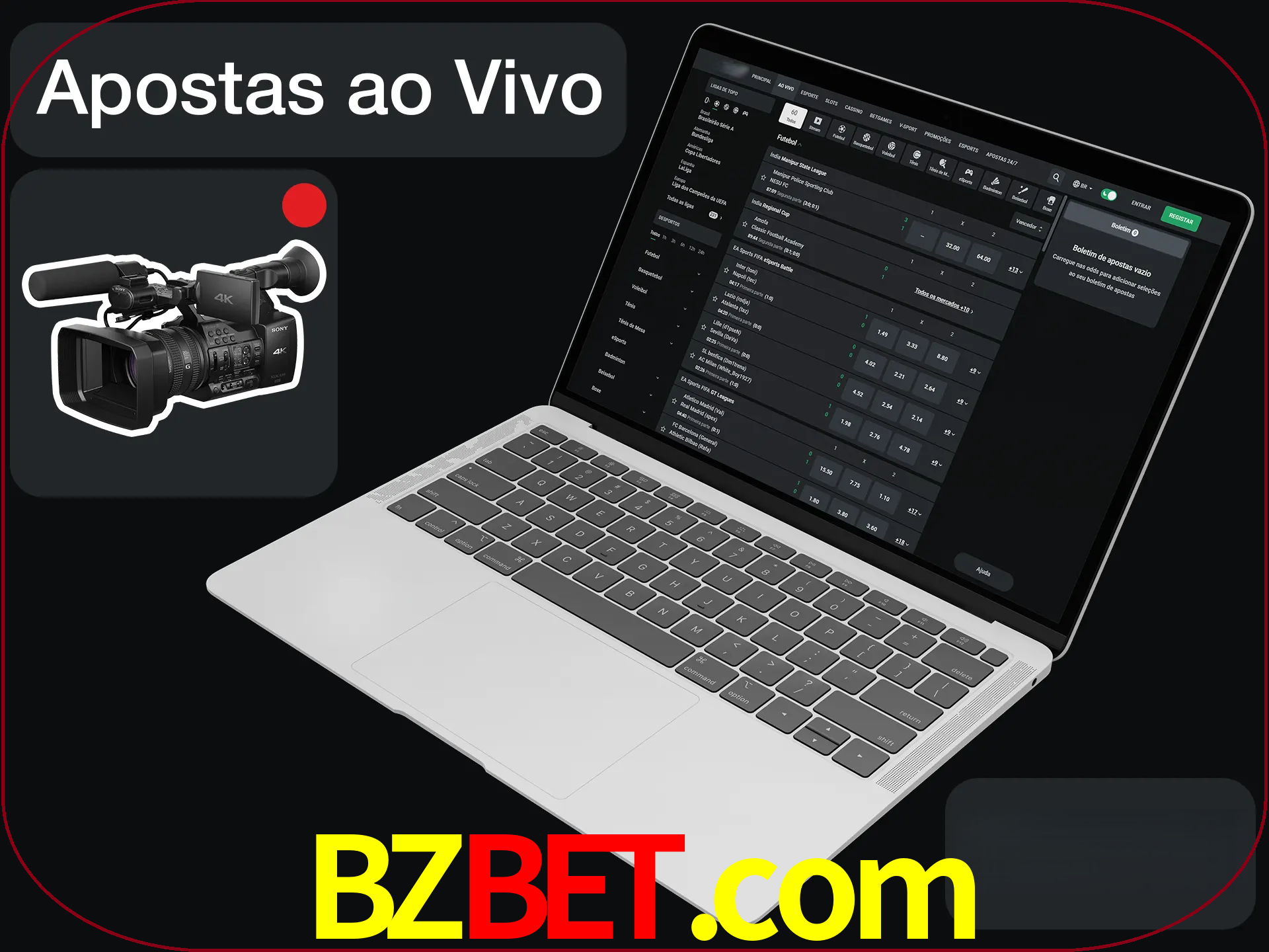 Aposte em formato ao vivo em nosso site.
